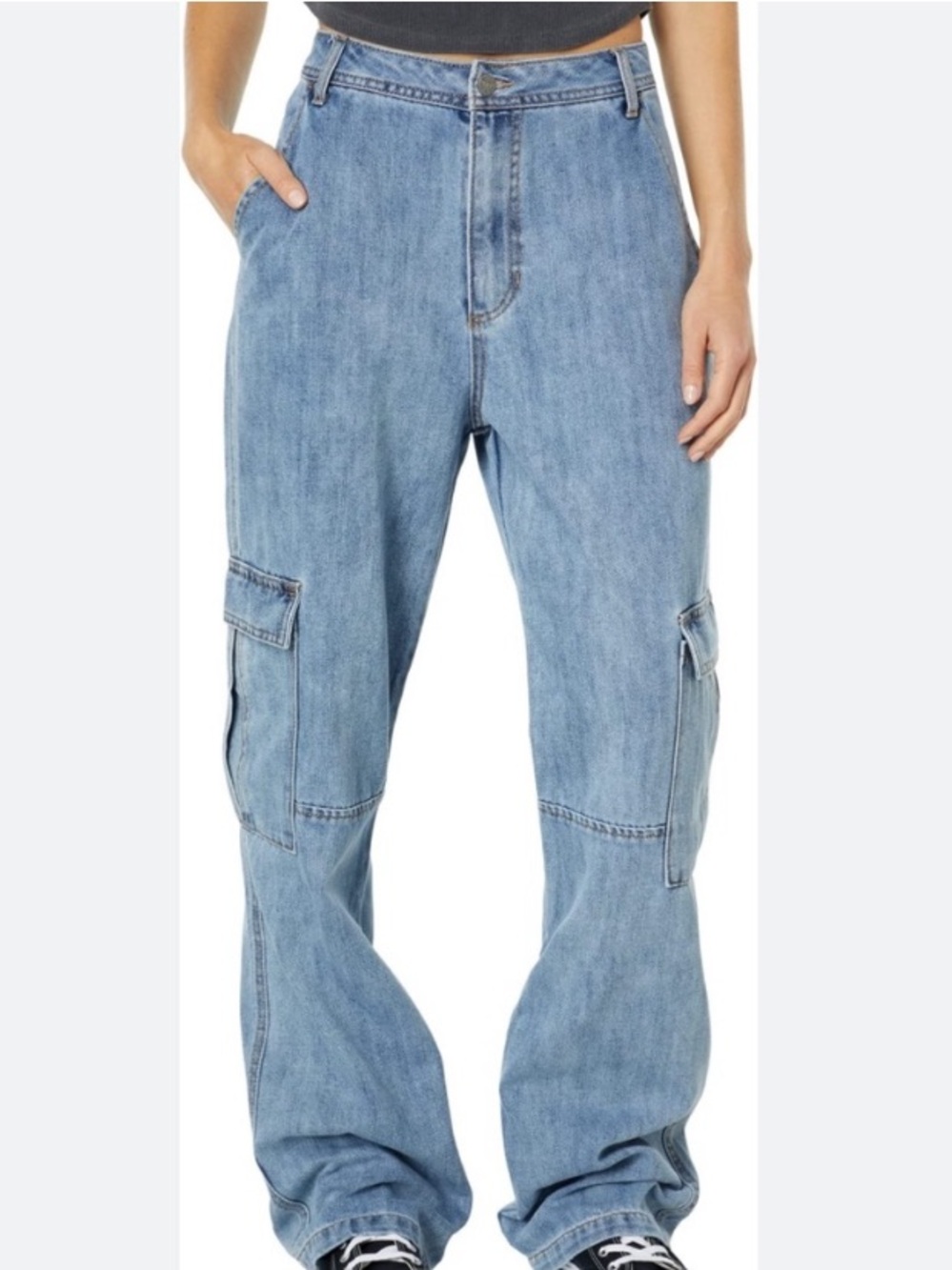 AFRM NOE Relaxed Fit Denim Cargo Jeans